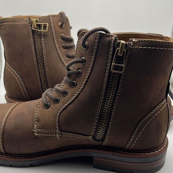 Dockers Mens Rawls Rugged Lace-up Synthetic Leather Lugged Sole Cap Toe Boot M13 - Picture 11 of 11